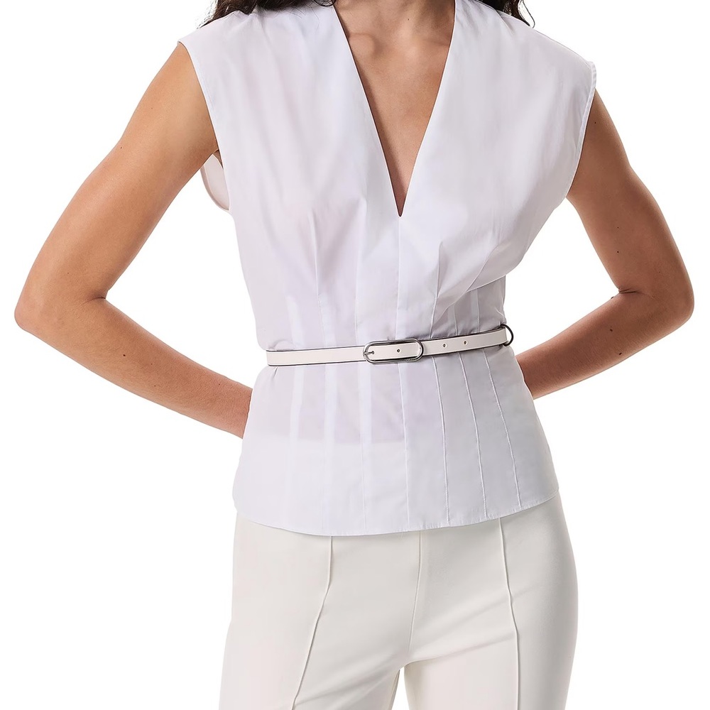 Rag & Bone Ines Poplin Sleeveless Top
